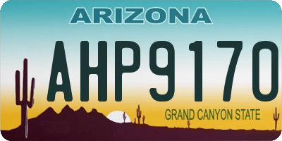 AZ license plate AHP9170