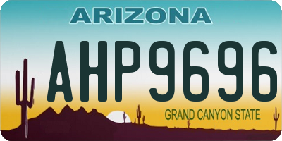 AZ license plate AHP9696