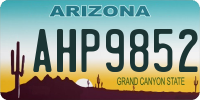AZ license plate AHP9852