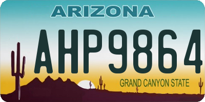 AZ license plate AHP9864