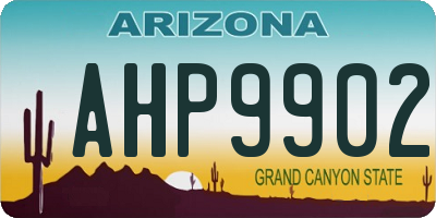 AZ license plate AHP9902