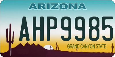 AZ license plate AHP9985