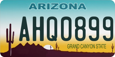 AZ license plate AHQ0899