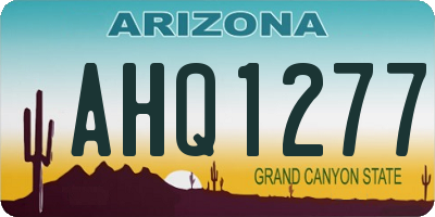 AZ license plate AHQ1277