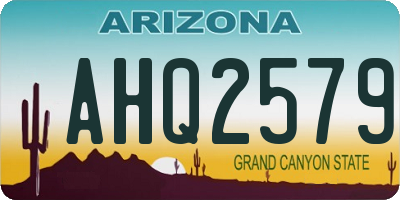 AZ license plate AHQ2579