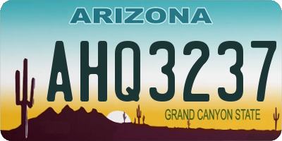AZ license plate AHQ3237
