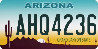 AZ license plate AHQ4236