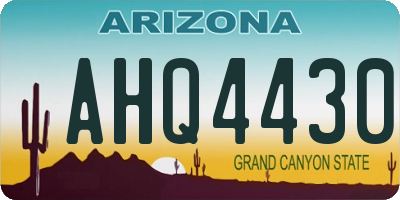 AZ license plate AHQ4430