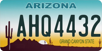 AZ license plate AHQ4432