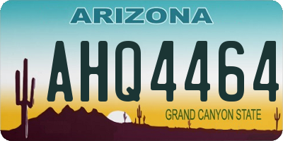 AZ license plate AHQ4464