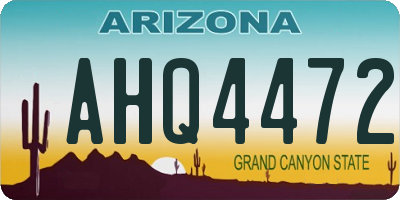 AZ license plate AHQ4472