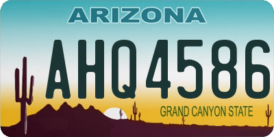 AZ license plate AHQ4586
