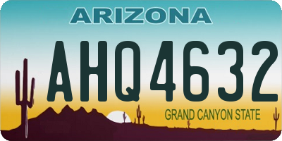 AZ license plate AHQ4632
