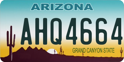 AZ license plate AHQ4664