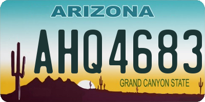 AZ license plate AHQ4683