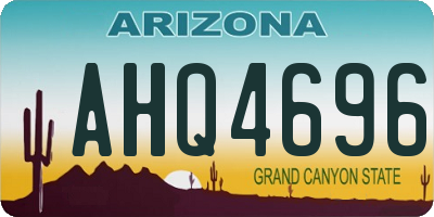 AZ license plate AHQ4696