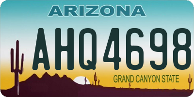 AZ license plate AHQ4698