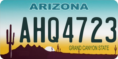 AZ license plate AHQ4723