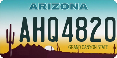 AZ license plate AHQ4820