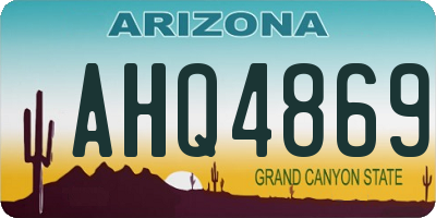 AZ license plate AHQ4869