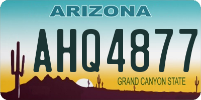 AZ license plate AHQ4877