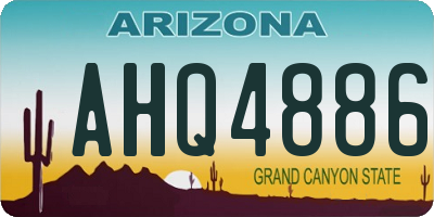 AZ license plate AHQ4886