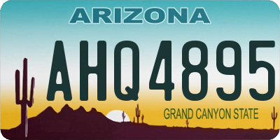AZ license plate AHQ4895