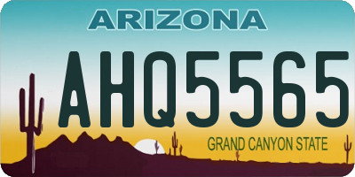 AZ license plate AHQ5565