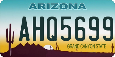 AZ license plate AHQ5699