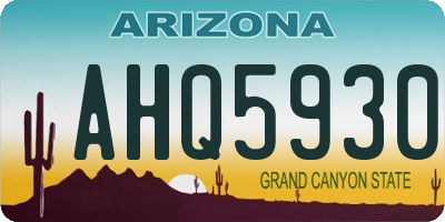 AZ license plate AHQ5930