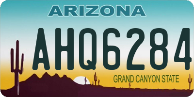 AZ license plate AHQ6284
