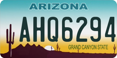 AZ license plate AHQ6294