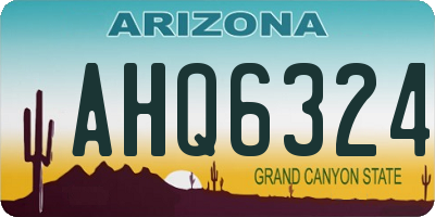 AZ license plate AHQ6324