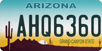 AZ license plate AHQ6360