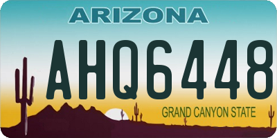 AZ license plate AHQ6448