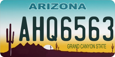 AZ license plate AHQ6563