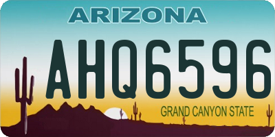 AZ license plate AHQ6596