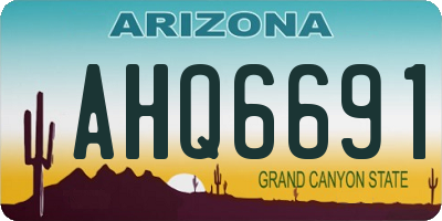 AZ license plate AHQ6691