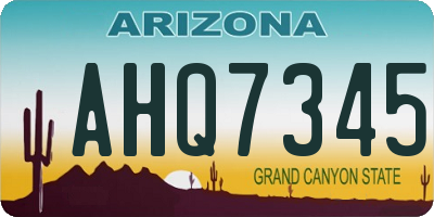 AZ license plate AHQ7345