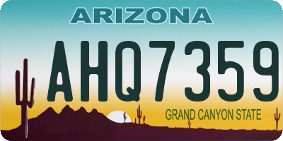 AZ license plate AHQ7359