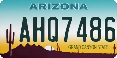 AZ license plate AHQ7486