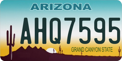 AZ license plate AHQ7595