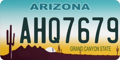 AZ license plate AHQ7679