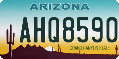 AZ license plate AHQ8590
