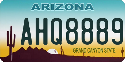 AZ license plate AHQ8889