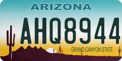 AZ license plate AHQ8944