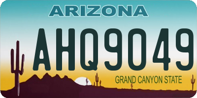 AZ license plate AHQ9049