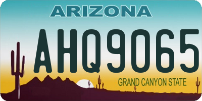AZ license plate AHQ9065