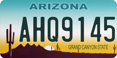 AZ license plate AHQ9145