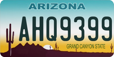AZ license plate AHQ9399